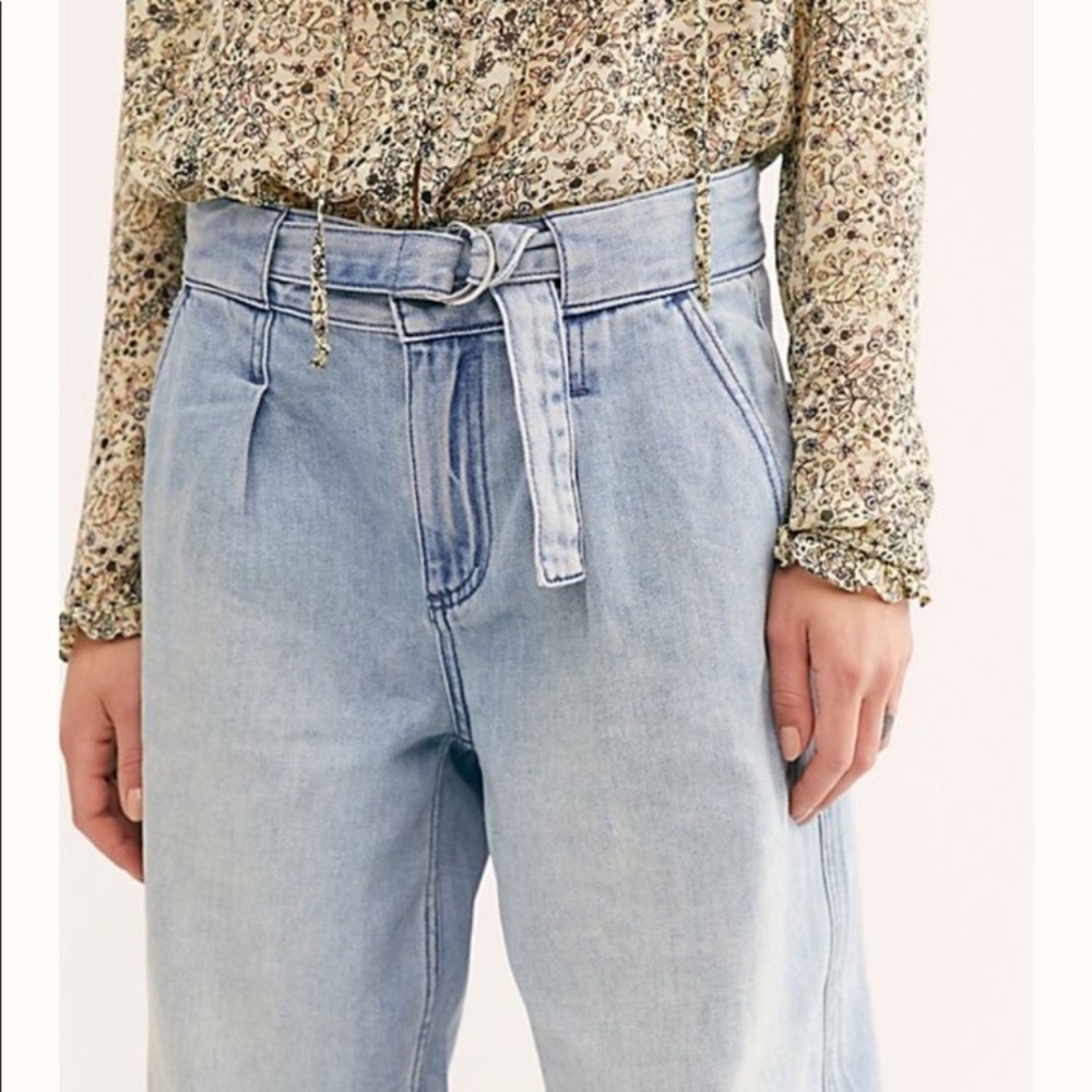 Free People Paloma slouchy belted retro jeans NEW - Picture 5 of 12